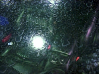 外車の修理・メンテの修理事例：コルベット C5 フロントガラスのウロコ状の雨染み除去