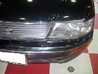 リサイクルパーツを利用の修理事例：トヨタ セルシオ フロント事故 板金塗装