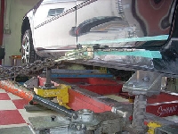 リサイクルパーツを利用の修理事例：マツダ アテンザ ワゴン フレーム修正＆板金塗装　2