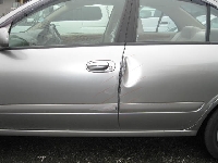 自動車保険を使った修理の修理事例：左側面（フロントドア〜クォータ）損傷