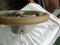 シート・内装の修理事例：ハンドルの変色　修復