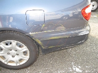 自動車保険を使った修理の修理事例：リアバンパー交換、左クォーター鈑金