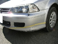 自動車保険を使った修理の修理事例：フロントバンパ修理