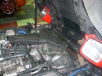 外車の修理・メンテの修理事例：コルベット C4　ラジエター水漏れ修理