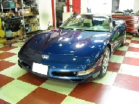 カーナビ・オーディオ取付けの修理事例：コルベット C5 純正オーディオ＆A/Cパネル LED化