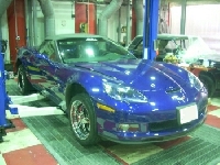 外車の修理・メンテの修理事例：コルベットC6 色替えオールペイント（全塗装）作業　1