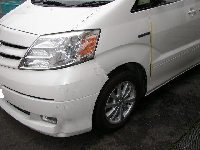 自動車保険を使った修理の修理事例：左フロント部　修理