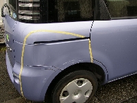 自動車保険を使った修理の修理事例：右リヤ廻り　修理