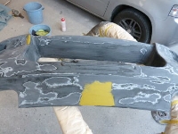 エアロパーツの修理事例：三菱 FTO エアロ塗装 取付