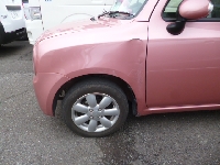 自動車保険を使った修理の修理事例：左フロントフェンダー・ドア損傷