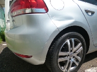 自動車保険を使った修理の修理事例：右クォーター〜リヤバンパー損傷