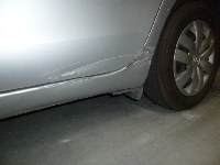 自動車保険を使った修理の修理事例：左リヤドア〜クォーター