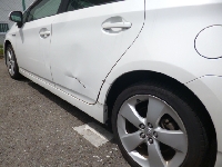 自動車保険を使った修理の修理事例：左ドア〜クォーター損傷